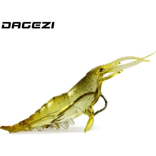 DAGEZI soft artificial shrimp baits 50pcs soft shrimp lure 4CM shrimp soft baits fish fishing lure japan prawn salmon lures 77