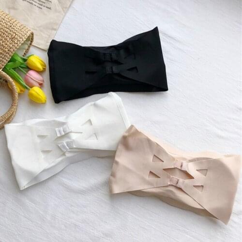 New One Piece Seamless Tube Tops Women Invisible Bra Intimates Strapless Bustier Bandeau Breathable Wrapped Chest Underwear