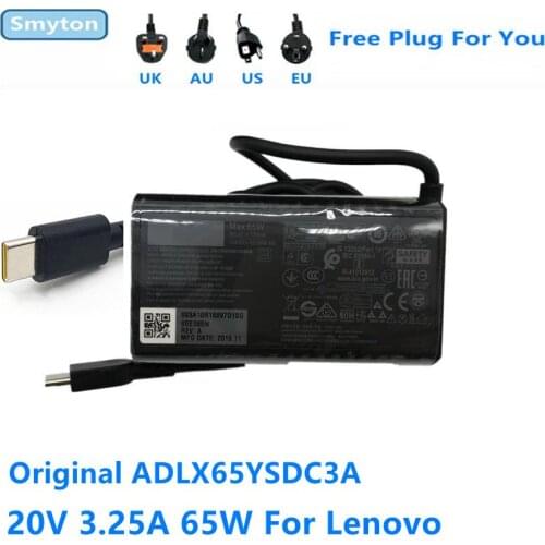 Original 65W AC Adapter Charger For Lenovo ThinkPad 20V 3.25A TYPE-C ADLX65YSDC3A ADLX65YSLC3A SA10R16897 Laptop Power Supply