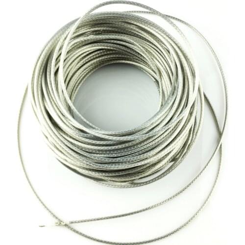 PTFE Oxygen Free Copper Silvering Braided Shielded Wire For Electric Guitar Bass per meter ( #0056 ) MADE IN KOREA