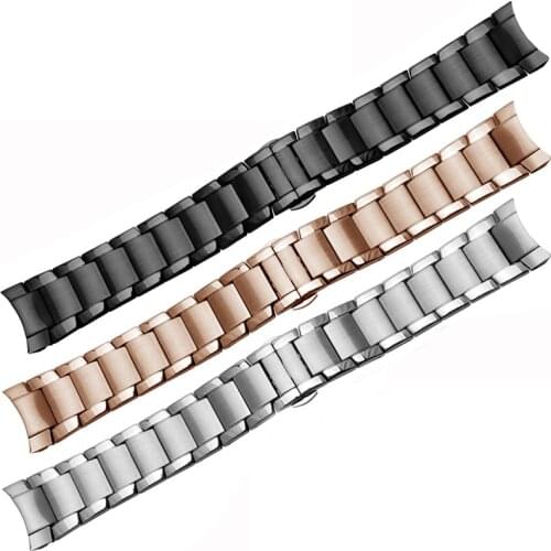 Luxury Stainless Steel Watch Band Replacement Frosted Strap For AR 2434 2448 2457 2432 2458 Watch Chain Male Steel Band