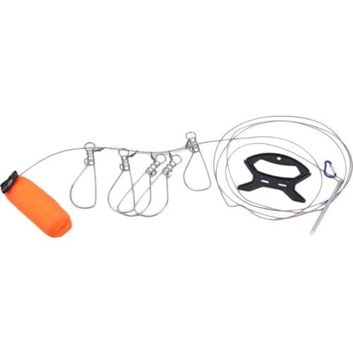 1Pc Fishing Stringer Fishing Tackle For Accessories High Quality Fishing Lock Buckle Stainless Steel Live Fish Lock Belt