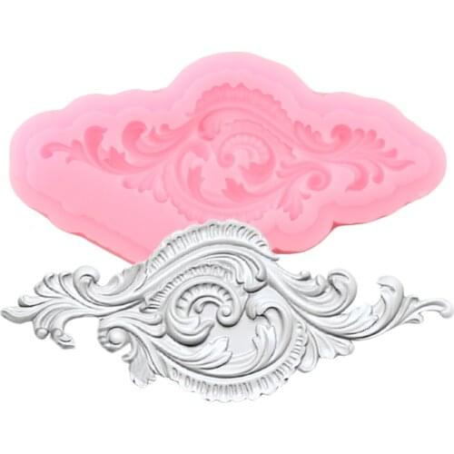 Scroll Relief Cake Border Silicone Lace Molds Candy Cupcake Topper Fondant Mould Cake Decorating Tools Chocolate Gumpaste Moulds