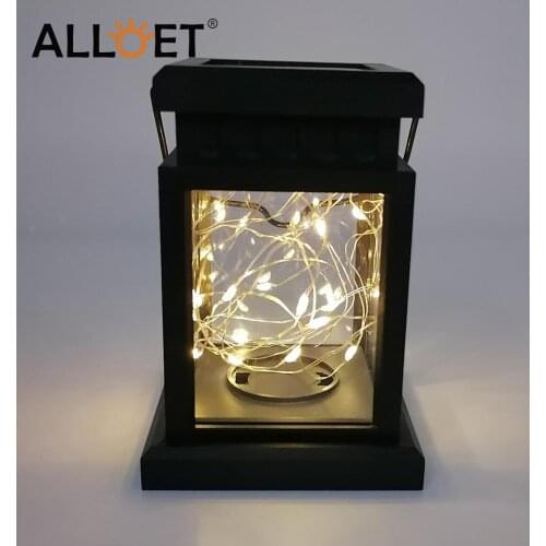 Soalr Energy Outdoor Hanging Lamp Solar Powered LED Lantern Light Outdoor Hanging Waterproof Lamp Garden Patio Decor