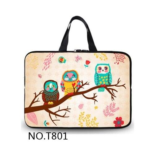 Night owl Laptop Handbag Sleeve Case For Laptop 12",13",14",15",15.6",Bag For MacBook Air Pro 13.3,15,4 Free Shipping
