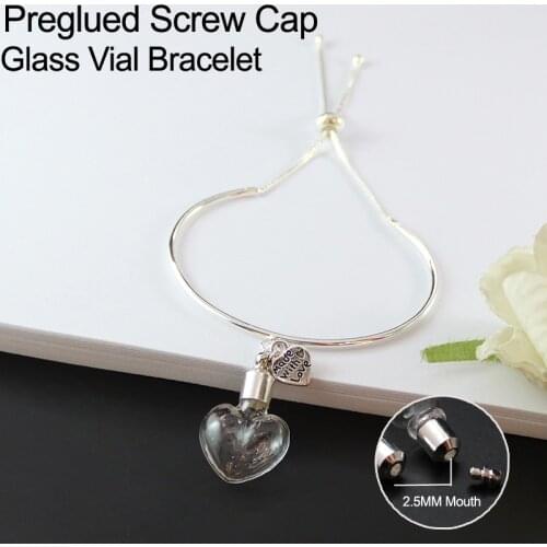 1PC Glass Vial Bracelets Wishing Bottle bracelets Perfume Bottle Charm Bracelet Rice Vial Bracelets Diy Rice Jewelry