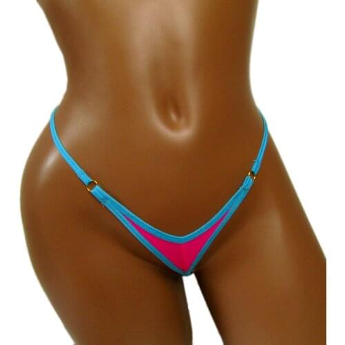 Candy Ladies String Micro Camel Toe Thong Contrast Color Cute Girl Sexy Panties Coward Erotic Homens Underwear Knickers