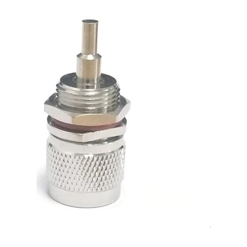 1PC N Male Plug RF Coax Connector with O-ring bulkhead nut Crimp RG316 RG174 cable Straight Nickelplated NEW wholesale