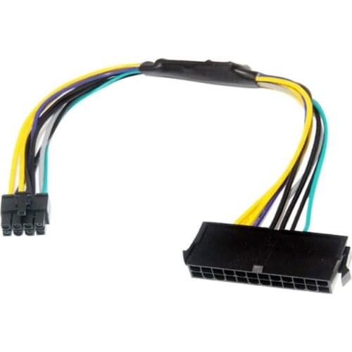11.8Inch 24P to 8P ATX Power Supply Cable 18AWG PC Splitter Power Extension Cable for Dell Optiplex 3020 7020 9020 T1700