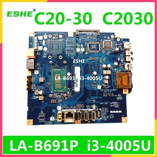 AIA10 LA-B691P For Lenovo C2030 C20-30 all-in-one computer motherboard i3-4005U CPU 5B20H14346 100% tested fully work
