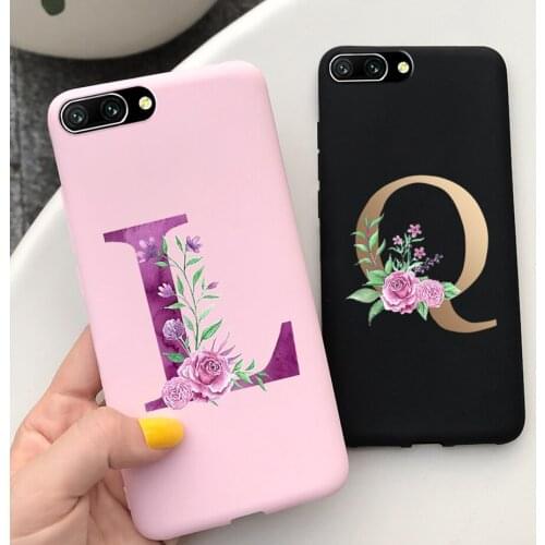 For Huawei Honor 10 Case Cute 26 Letters Cover For Huawei Honor 10 Phone Cases 5.84‘’ Shockprrof Bumper Honor10 Soft TPU Fundas