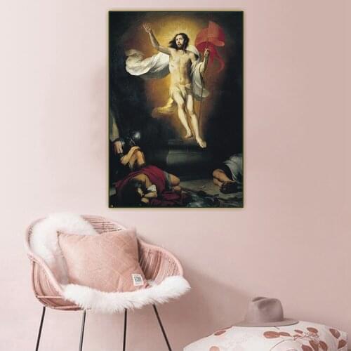 Citon Murillo《Resurrection of the Lord》Canvas Oil Painting Artwork Poster Picture The Wall Decorations Living Room Home Decor