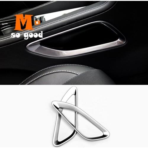 For Jaguar F-Pace F pace 2016 2017 2018 ABS Chrome Interior Shift Box Side Cover Frame Trim Car Accessories Styling New Arriavls