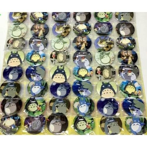 Hot Sale 48 pcs/set Popular Cartoon My Neighbor Totoro Badges 4.5cm Cartoon Brooch Button Badge Pin, X-4