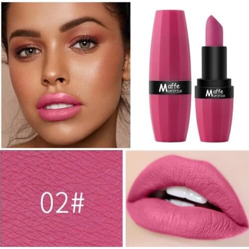 1pcs Lipstick Semi-matte Velvet Texture Lipstick NEW Bucket Moisturizing Lip Makeup Pigment Womens Maquillajes Cosmetic TSLM1