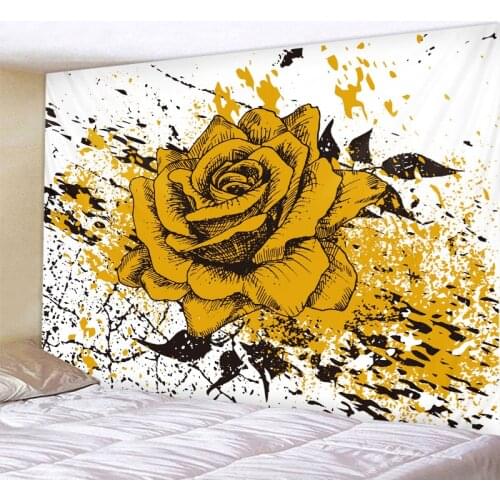 Art Flower Tapestry Bohemian Art Printed Microfiber Fabric Wall Mount Mandala Home Decoration Beach Carpet Tent Travel Mattress