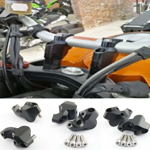 Black Motorcycle Handlebar Riser Mount Handlebar Code Clamp for KTM 1050 1090 R/ L 1190 Adventure R 1290 Super R/ S/ T Duke GT