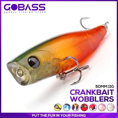 GOBASS Small Wobbler Baits For Popper Fishing Lures Crankbait Wobblers For Fishing Tackle 50mm 4.8g Pencil Lure Baits Artificial