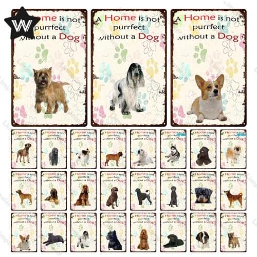 Family Bar Metal Signs Funny Dog Metal Signs Funny Dog Metal Sign Vintage Wall Art Wall Stickers Shabby for Bar Club Metal Decor