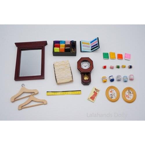 DIY Dollhouse Miniature Clothing Workshop Model Decoration for The Dollhouse Clothes Accessories