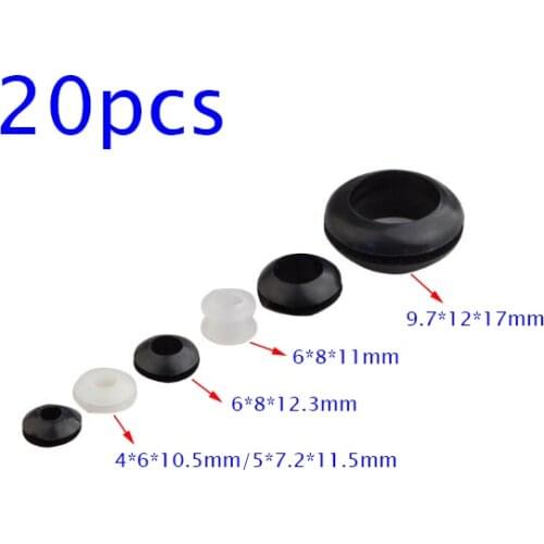 20Pcs RC Boat Model Shaft Sealing Ring Silicone Plastic Retaining Coil 4/5/6/9.7mm Shaft Sleeve Waterproof Seal