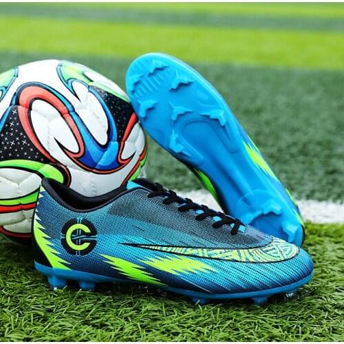 New Blue Soccer Cleats Men Comfortable Low Top Outdoor Mens Sports Shoes Brand Designer Shoes Men Couple Shoes Zapatos De Futbol