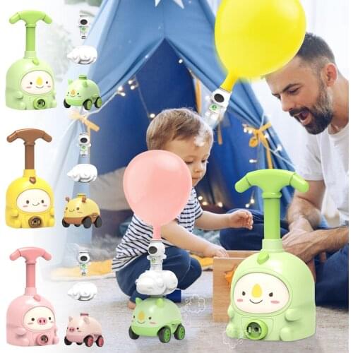 NEW Rocket Balloon Launch Tower Toy Puzzle Fun Education Inertia Air Power Balloon Car Science Experimen Toys for Children Gift