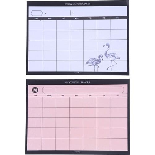 Creative Simple Desktop Schedule Planner Monthly Plan Kawaii Mini Notebooks Office Supplies Work Efficiency Summary Organizer