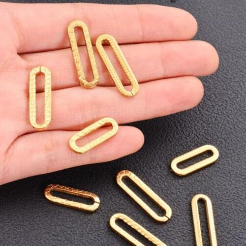 5pcs Stainless Steel Oval Charms Embossing Earrings Findings DIY Jewelry Making Supplies Bracelet Connectors Dropshippig