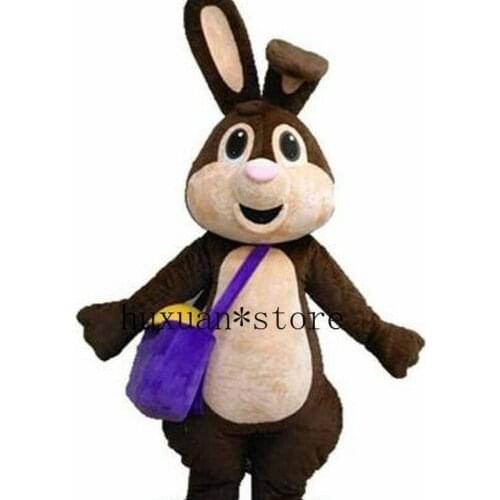 Easter Brown Rabbit Mascot Costume Cosplay Furry Suits Party Game Fursuit Cartoon Dress Outfits Carnival Halloween Ad Apparel
