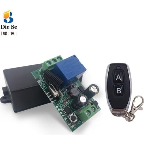 433Mhz Remote Control Switch 110V 220V 250V 1CH rf Relay Receiver and Transmitter for Bulb /LED/Light/Door DIY Wireless Opener