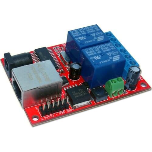 2+6 Ethernet Relay Controller Board Outputs Internet Cloud TCP UDP for Android WeChat APP IP Remote Control VB Delphi