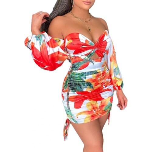 Plus Size Sexy Bodycon Dress Fashion Elegant Vintage Low-cut Neck Short Slim Mini Women Off Shoulder Tight Dating Dresses