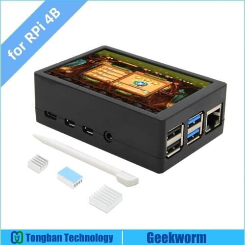 Raspberry Pi 4 Model B 3.5 inch 480x320 TFT Touch Screen with ABS Case Kit, Raspberry Pi 4 LCD Display Max 50FPS
