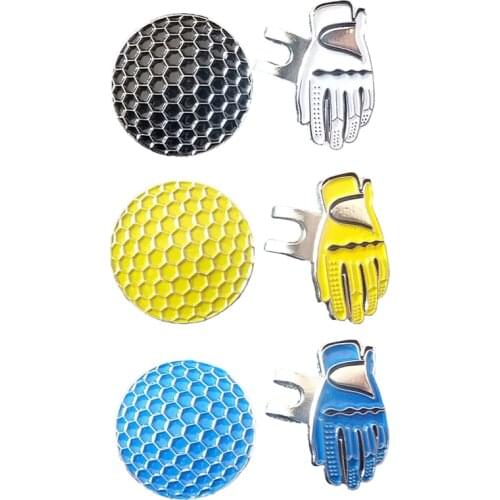 Alloy Silver Magnetic Visor Hat Cap Clip Removable Golf Clip Set Ball Golf Marker Hat Metal H7B0
