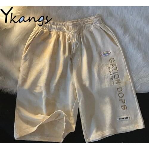 Embroidery Tie Dye High Waisted Y2k Kawaii Pink Shorts Korean Style Clothes Summer Women Loose Sports Basic Fashion Biker Shorts