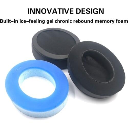 Replacement Ice Gel Earpads for Razer Nari 7.1 THX / Nari Ultimate Wireless Headphones Protein Ear Pads Cushion for Razer Nari