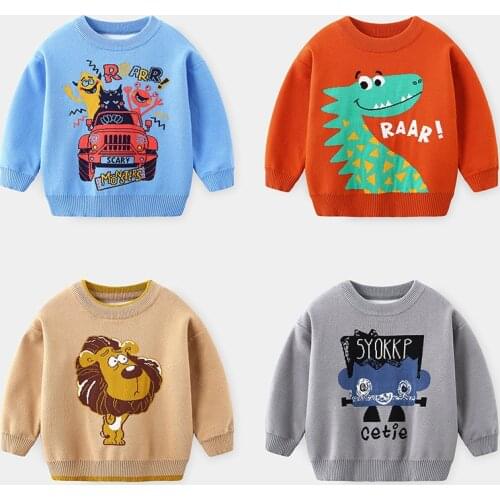 Autumn Winter New Children Clothes Fashion Kids Sweaters Pullover Girl Cartoon Baby Boys Clothes Long Sleeve O Neck Tops