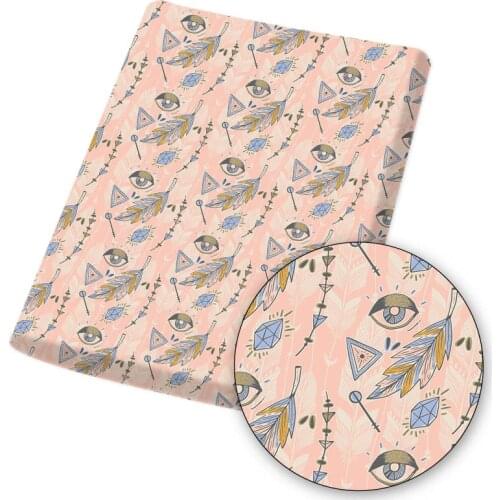 Polyester Cotton Fabric Feather Camouflage Print Sewing Cloth Fabric Sheets Patchwork Home Textile DIY Sewing Craft 45*145cm/pc