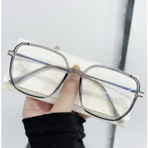 TR90 Trends Square Computer Optical Eyeglasses for Women Men Office Anti Blue Light Glasses Transparent Gradient Spectacle Frame