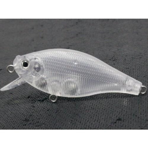 WLure 6.5g Flat Profile Wide Wobble Crankbait Unpainted Lure Bodies 10 Lures per Lot Lure Making Kit UPC547