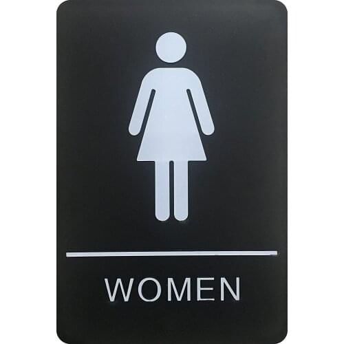 Womens Braille Restroom Sign - Approved Bathroom Sign with Double Sided 3M Tape