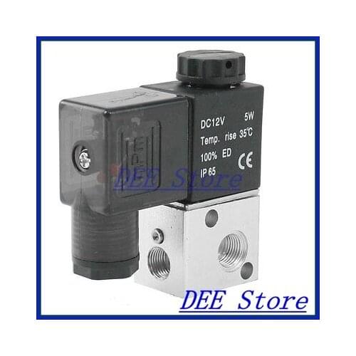 1/8"PT Two Position Three Way Pneumatic Air Electromagnetic Valve DC 12V 5W