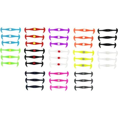 12pcs/lot Creative Elastic Sleeveless Tied Crocheted Shoelace Black Round Creative No Tie Shoelaces Elastic Silicone Shoe Lace