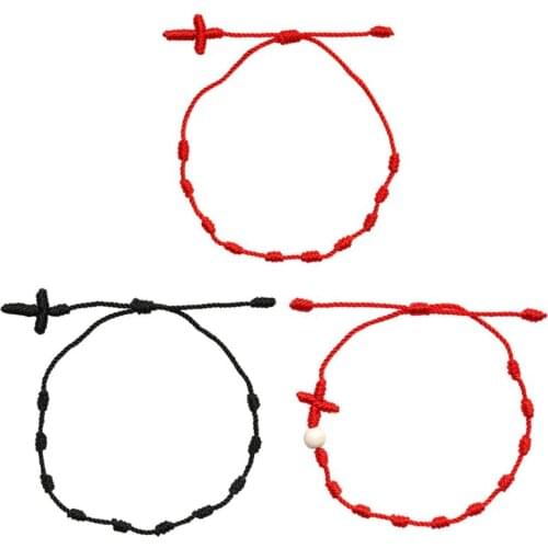 7 Knots Red String Bracelet for Protection Evil Eye Good Luck Amulet for Success and Prosperity Friendship bracelet 2Pcs