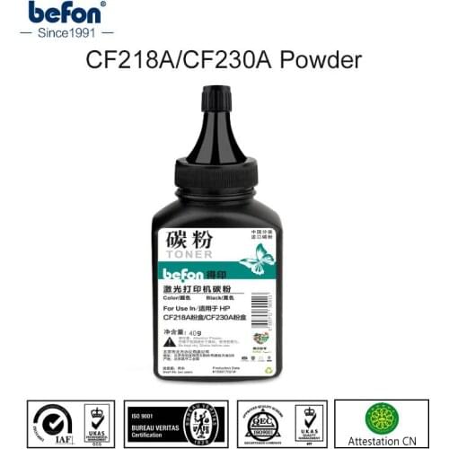 Befon black Toner Powder for CF218A CF230A Toner Cartridge 40g