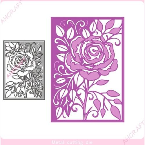 Flower Hollow Frame Metal Cutting Dies for DIY Scrapbooking Photo Album Decorative Embossing PaperCard Crafts Die2021