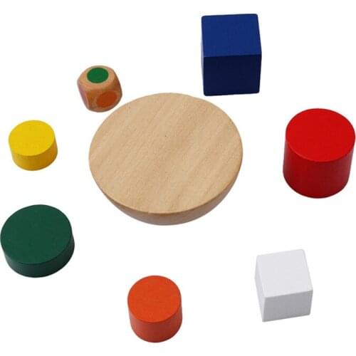 Wooden Geometric Blocks Kids Balancing Training Game Montessori Early Educational Toys Children Family Game Blocks SA979602
