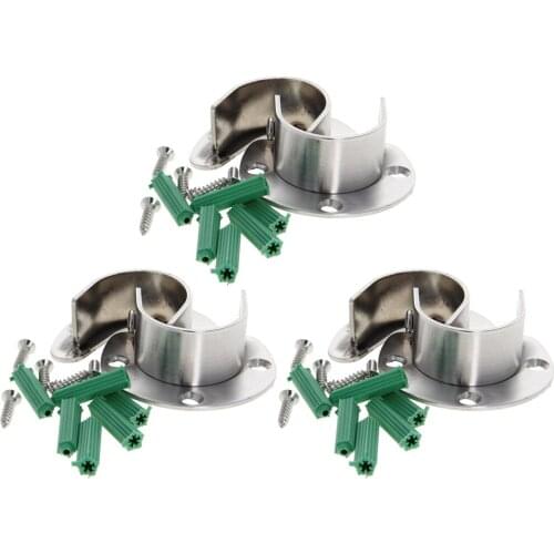 MroMax Hot Tube Holder With Screws Stainless Steel Polishing 25/32mm Tube Suitable for Pallet Height 22mm Hardware 2/4/8pcs