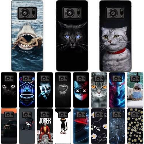 For SHARP AQUOS R6 Case Wolf Silicon TPU Fundas for Sharp Aquos R6 Cat Animal Shell Bag Housing Phone Cases